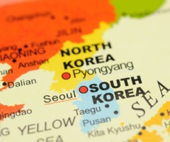 Северная и Южная Кореи на карте